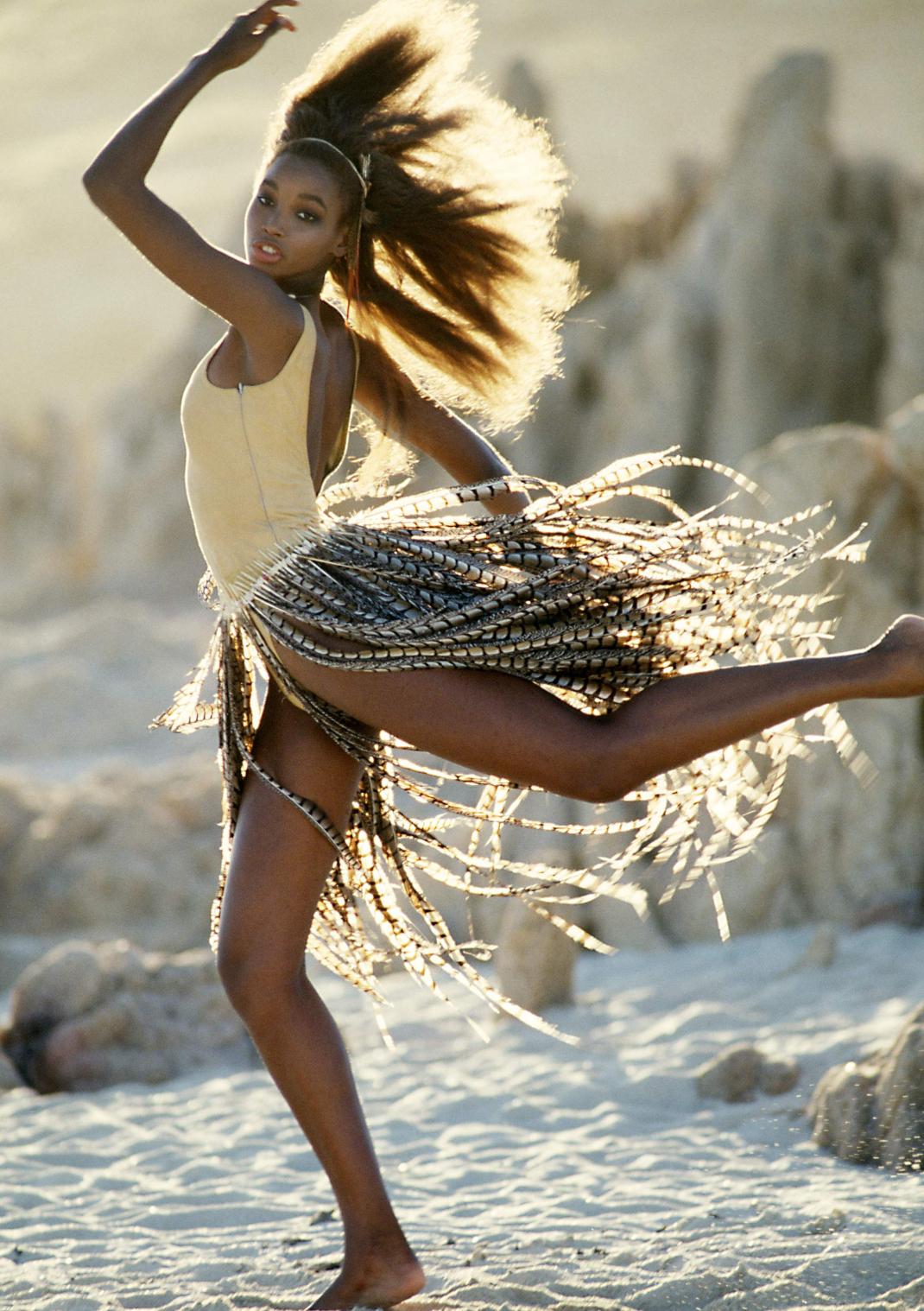 Hans Feurer, Beverly Peele, Lanzarote 1991 für ELLE FR © Camera Work AG