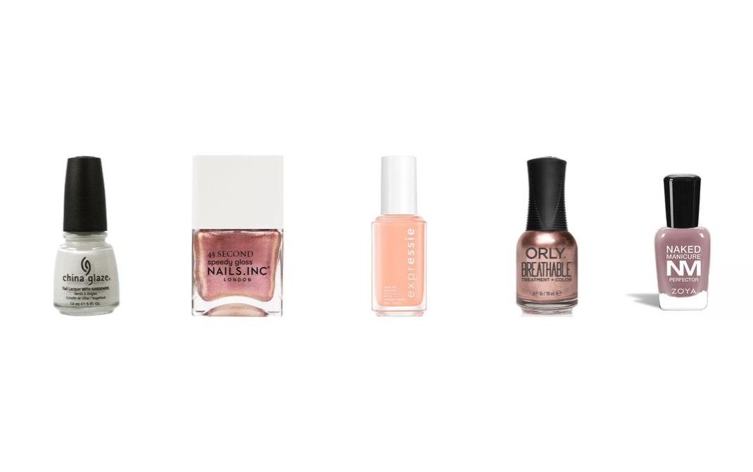 China Glaze Nail Lacquer with HardenersNails, Inc. 45 Second Speedy GlossEssie Expressie Quick-Dry Nail PolishOrly Breathable Treatment + ColorZoya Naked Manicure Perfectors