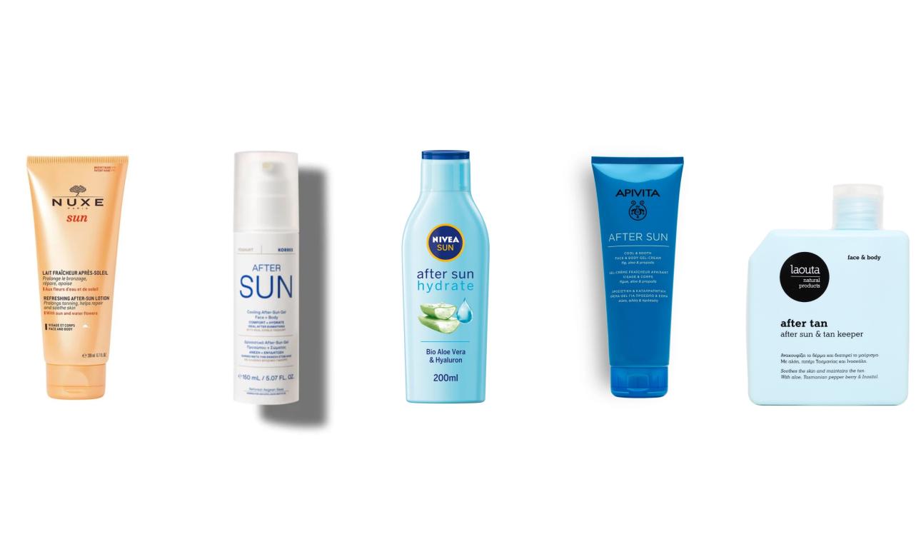 NUXE sunKORRES after SUNNivea after sun hydrateAPIVITA AFTER SUNlaouta after sun &amp; tan keeper