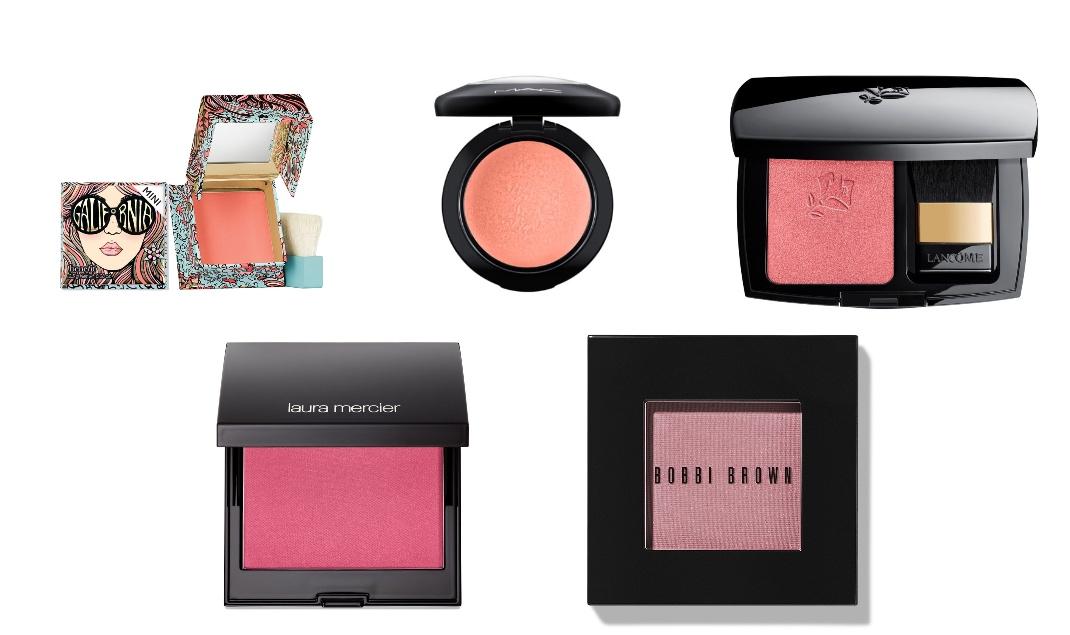 Benefit GALifornia golden pink blushMAC Mineralize BlushLancôme Blush Subtil - 351 Blushing TresorLaura Mercier Blush Colour Infusion - PomegranateBobbi Brown blush