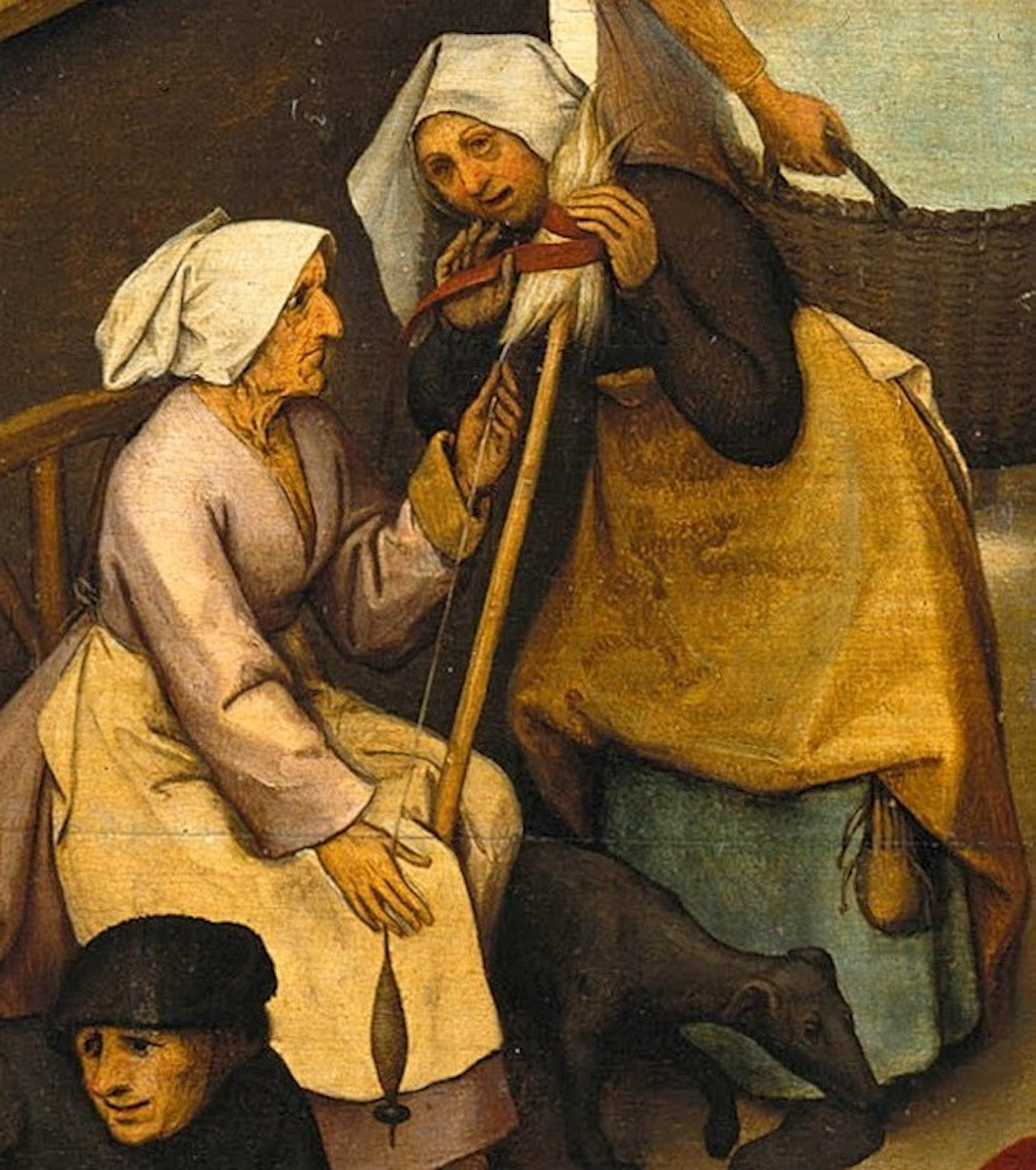 Λεπτομέρεια από τον πίνακα Netherlandish Proverbs του Pieter Bruegel του πρεσβύτερου (1559)