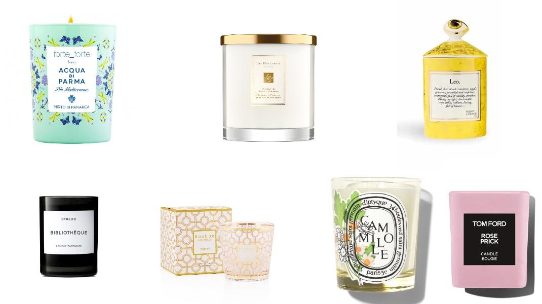 Acqua di Parma Blu Mediterraneo Mirto di Panarea Candle Special Forte Forte EditionJo Malone Amber &amp; Sweet Orange Luxury Candle&nbsp;Maison La Bougie (από το heaven on earth)Byredo 'BibliothèqueMy First Baobab (από το heaven on earth)Diptyque Camomille Scented Candle - Limited EditionTOM FORD Rose Prick