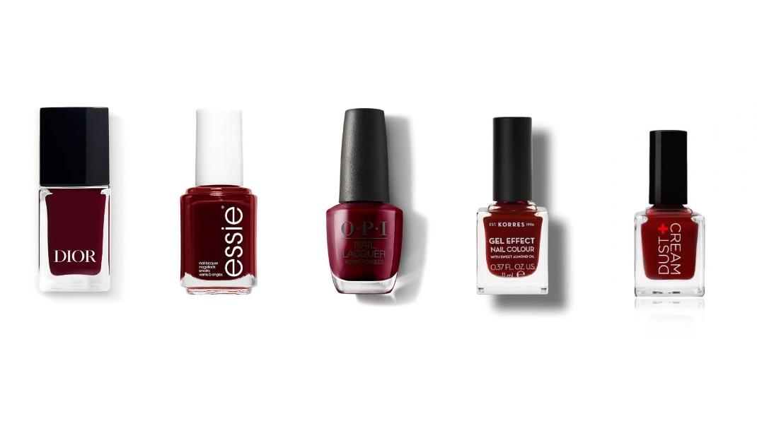 Dior Vernis - Nail Polish with Gel Effect 047NuitEssie Color 50 Bordeaux&nbsp;OPI Nail Lacquer Classics Collection Malaga WineOPI Nail Lacquer Classics Collection Malaga WineKorres 59 Wine RedDUST+Cream No004