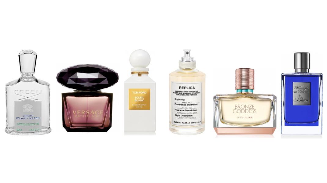 Creed Virgin Island WaterVersace Crystal Noir&nbsp;Tom Ford Eau De Soleil BlancMaison Margiela Replica Beach Walk&nbsp;Estee Lauder Bronze Goddess&nbsp;Kilian Moonlight In Heaven