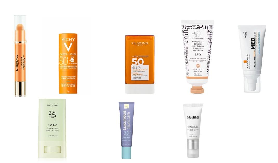 Lierac Sunissime Soin Protecteur Yeux Anti-Age Global Spf50Vichy Ideal Soleil Stick SPF50+, Stick για Ευαίσθητες ΖώνεςClarins &nbsp;Invisible Sun Care Stick SPF50Drunk Elephant Umbra Tinted Physical Daily Defense SPF 30&nbsp;La Roche Posay Anthelios 100 KA+ Med Cream&nbsp;Beauty of Joseon , Matte Sun Stick Mugwort + CameliaIntermed Luxurious Sun Care SPF30 Anti Aging Eye Cream Αντηλιακή Κρέμα Ματιών με Αντιγηραντική Δράση Medik8 Advanced Day Eye Protect Anti-Ageing Eye Cream SPF 30