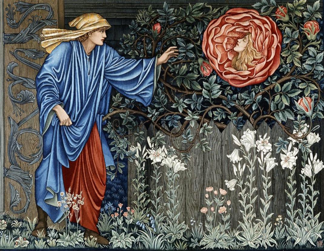 Morris &amp; Co., d’après Edward Coley Burne-Jones et John Henry Dearle: "Le Coeur de la Rose", 1901  © Badisches Landesmuseum / Photo : Thomas Goldschmidt