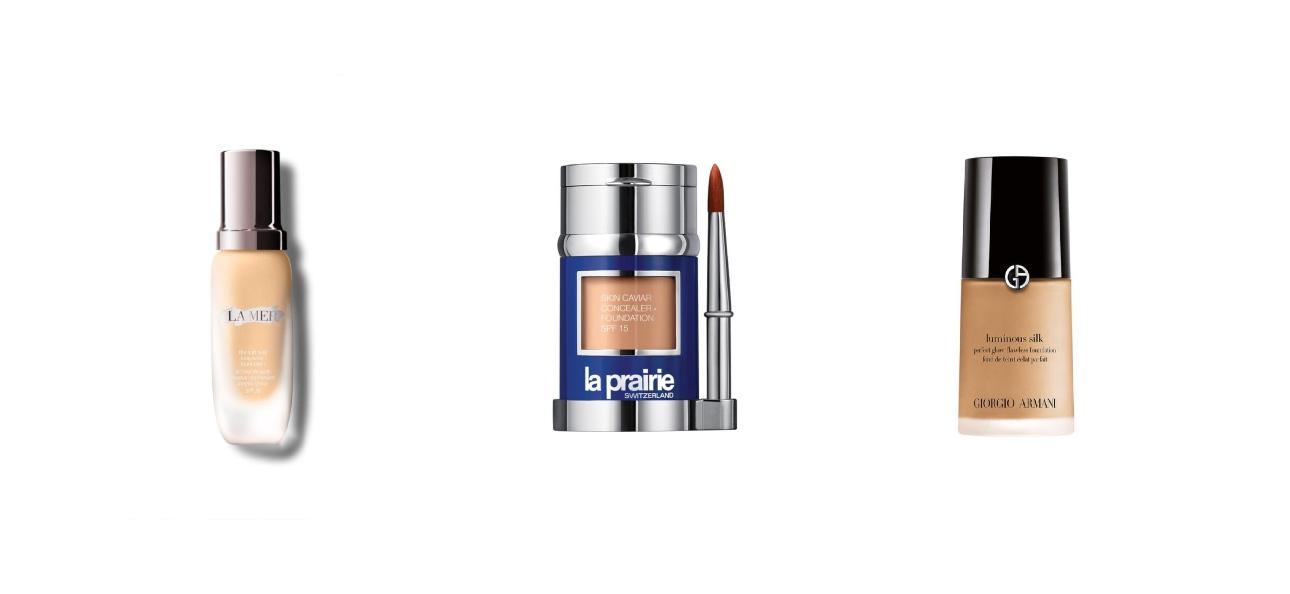 La Mer, Soft Fluid Long Wear Foundation SPF20La Prairie, Skin Caviar Complexion Concealer Foundation SPF 15Giorgio Armani, Beauty Luminous Silk Foundation