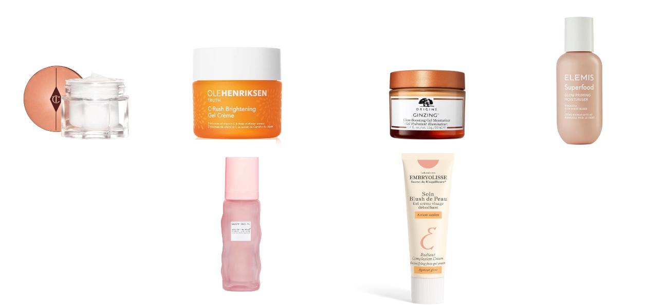 Charlotte Tilbury Magic CreamOle Henriksen&nbsp;C-Rush Brightening Gel CrèmeOrigins Ginzing&nbsp;Glow Radiance-Boosting Gel MoisturiserElemis&nbsp;Superfood Glow Priming MoisturiserGlow Recipe Watermelon Glow Pink Juice MoisturizerEmbryolisse Radiant Complexion Cream Apricot Glow