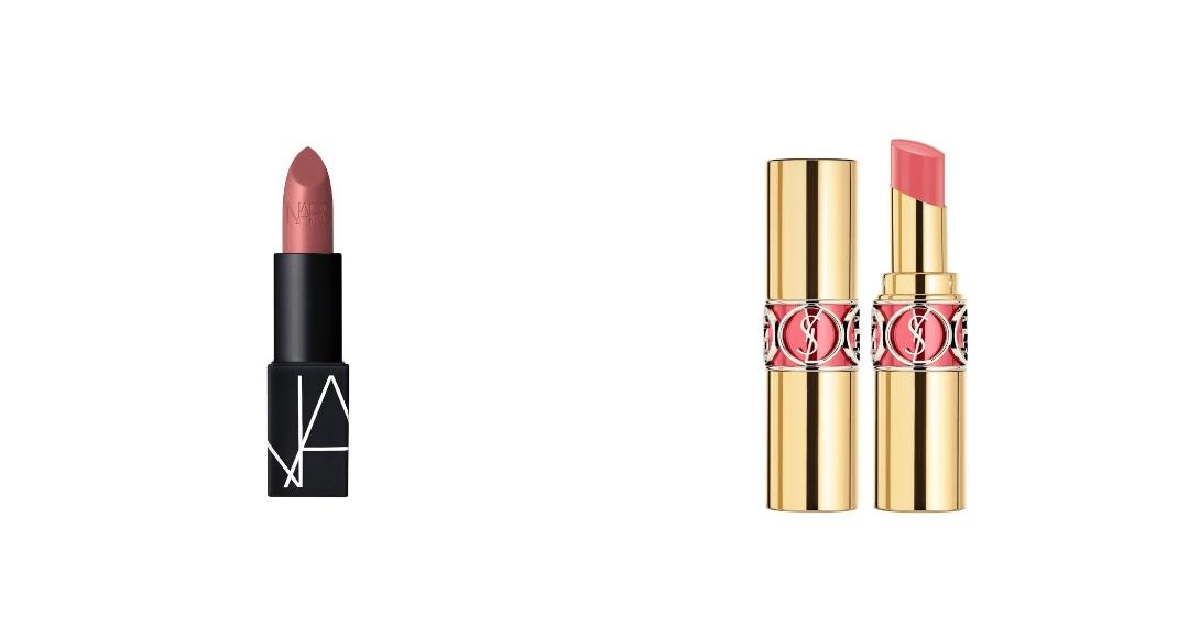 NARS, BOUKHARA, Mauve Nude PinkYSL, Rouge Volupté Shine Lipstick, 13 Pink In Paris