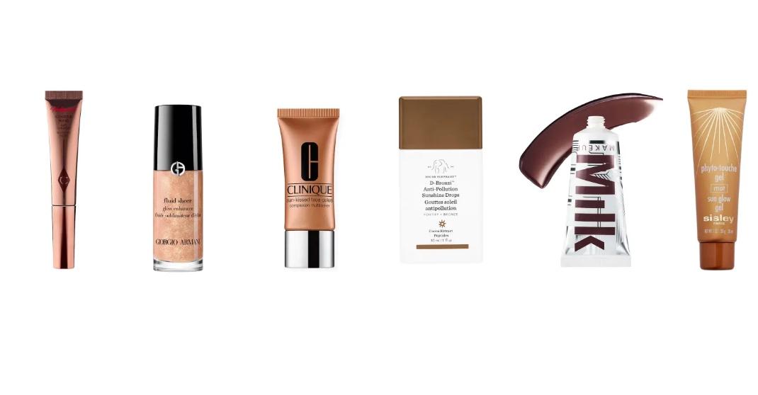 Charlotte Tilbury Hollywood Contour WandGiorgio Armani Fluid Sheer Glow Enhancer﻿﻿Clinique Sun-Kissed Face Gelee BronzerDrunk Elephant D-Bronzi Bronzing DropsMilk Makeup Bionic Liquid BronzerSisley Paris Phyto-Touche Sun Glow Gel