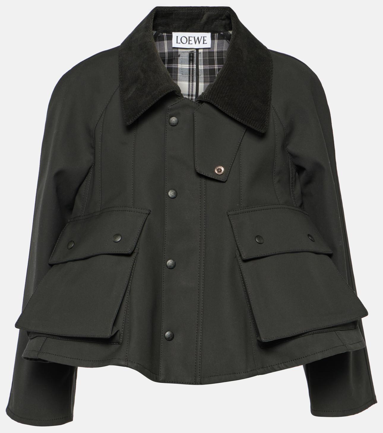 Canvas jacket με κοτλέ γιακά Loewe