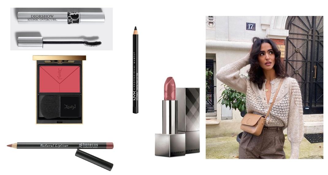 Dior Iconic Overcurl MascaraNYX Professional Makeup Slim Eye PencilYves Saint Laurent Couture BlushBenecos natural Lip PencilBurberry Kisses Sheer BeautyPhoto: Instagram @rouje