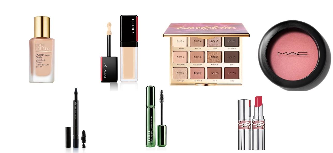 Estée Lauder, Double Wear Stay-in-Place MiniShiseido, Synchro Skin Self-Refreshing ConcealerTarte, Παλέτα σκιών Amazonian clay tartelette™ in bloomMAC Cosmetics , Mineralize BlushShiseido, Kajal MascaraClinique, High Impact High-Fi™ Full Volume MascaraYSL Loveshine - Κραγιόν υδάτινης λάμψης