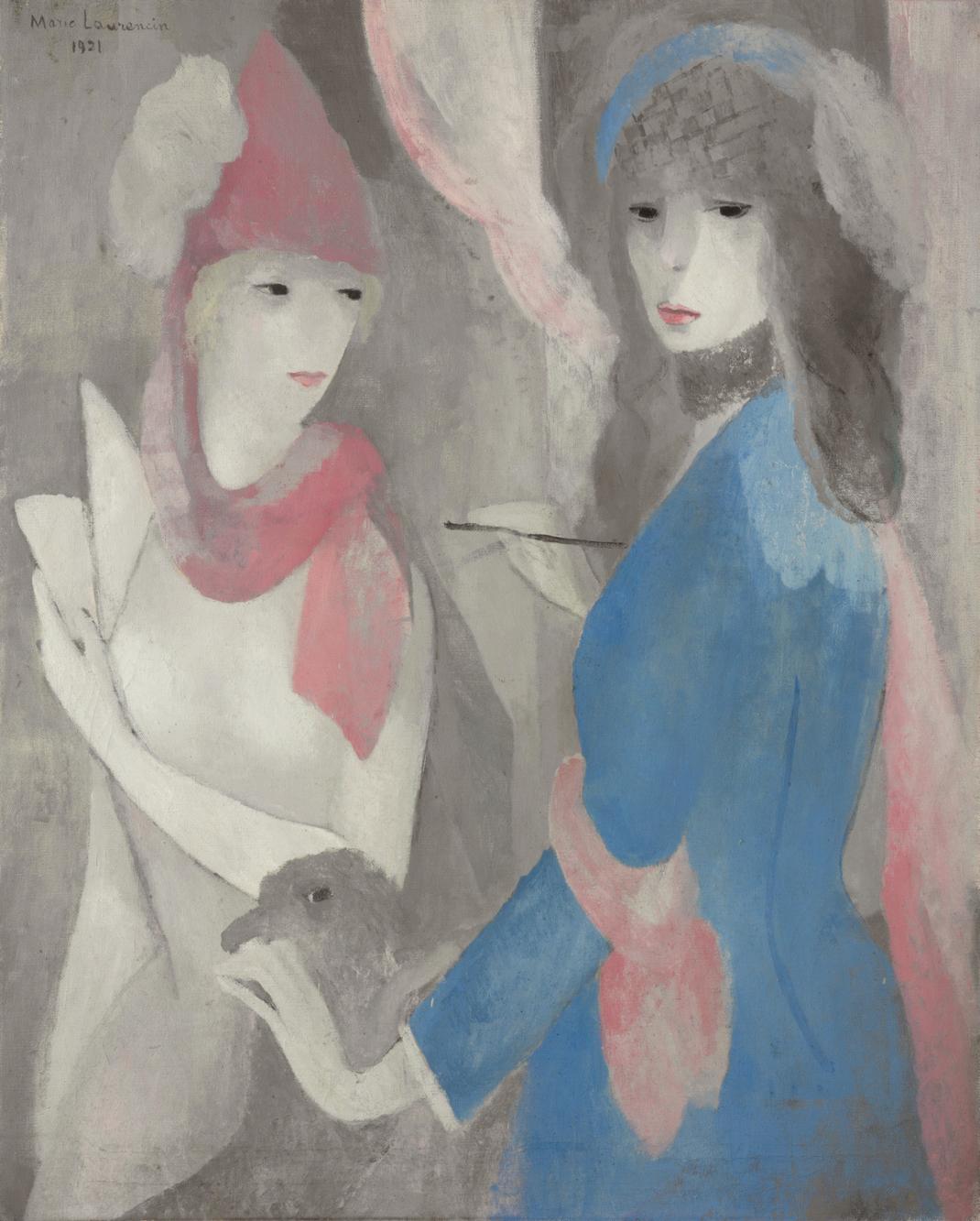  Marie Laurencin. Woman Painter and Her Model (Femme peintre et son modèle), 1921. François Odermatt Collection. Artwork © Fondation Foujita / Artists Rights Society (ARS), New York / ADAGP, Paris 2023. 