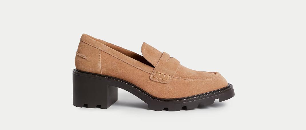 Σουέτ loafers με τετράγωνο τακούνι Marks &amp; Spencer