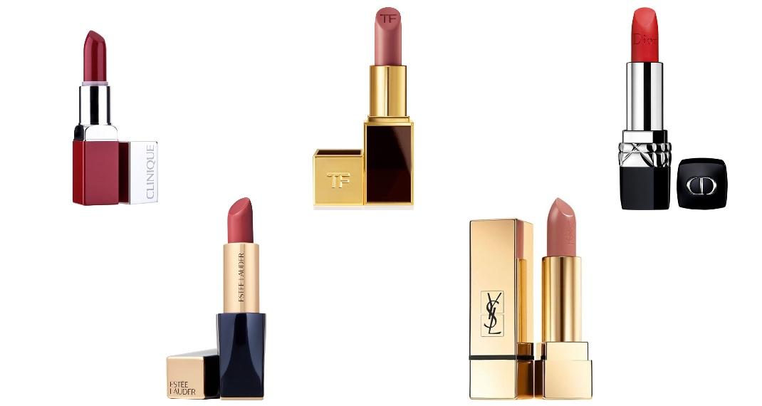 Clinique Pop Lip Colour And PrimerTom Ford Lip Color CasablancaDior Rouge Dior 999 MatteEstee Lauder Pure Color Envy Matte Sculpting Lipstick 552 Spellbound&nbsp;Ysl Rouge Pur Couture 70 Le Nu