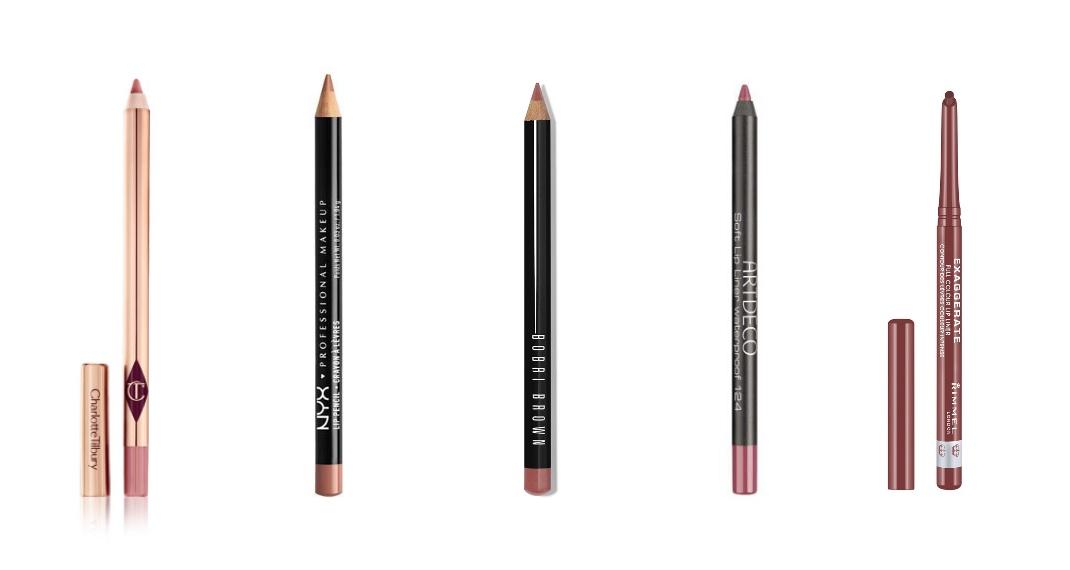 Charlotte Tilbury, Pillow Talk OriginalNYX Professional Makeup Slim Lip Pencil Bobbi Brown Lip Pencil in Rum RaisinARTDECO, Sofi LiplinerRimmel London Exaggerate Automatic Lip Liner - Addiction A Natural Rosy-Plum