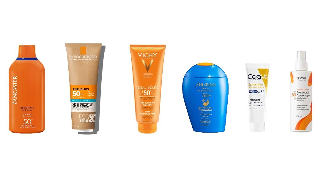 Lancaster Sun Beauty Body Velvet Fluid Milk SPF50La Roche Posay Anthelios Hydrating Lotion Eco-Conscious Spf50Vichy Ideal Soleil Fresh Hydrating Milk Αδιάβροχη Αντηλιακή Κρέμα Σώματος SPF50Shiseido Ultimate Sun Protector Lotion SPF 50+ SunscreenTrims Cosmetics Αντηλιακό Γαλάκτωμα SPF50CeraVe Sunscreen Body SPF 50