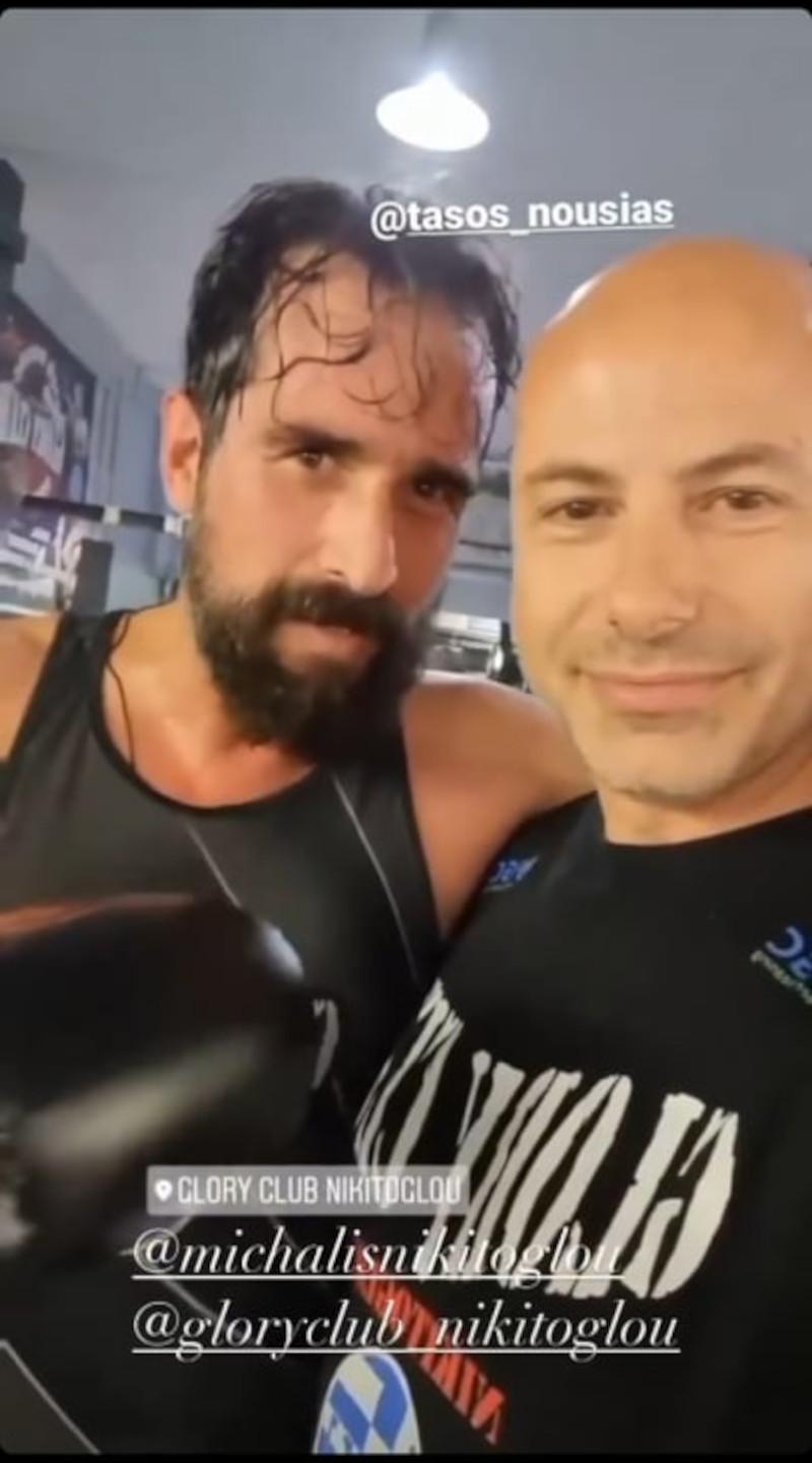 Ο Τάσος Νούσιας κάνει kick boxing