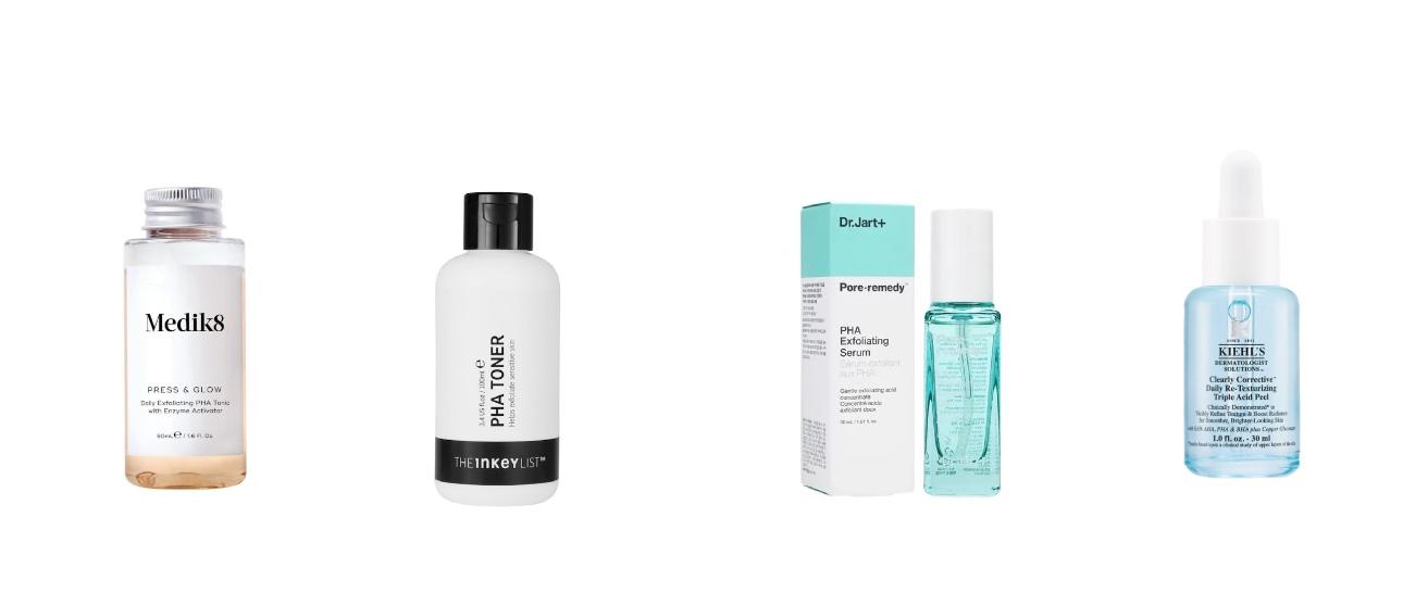 MEDIK8 PRESS &amp; GLOWThe Inkey List PHA Gentle Exfoliating TonerDr Jart+ Pore Remedy™ PHA Exfoliating SerumKiehl's ﻿Clearly Corrective Re-Texturizing Triple Acid Peel