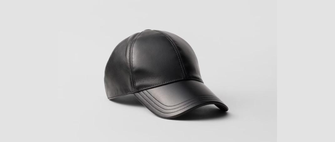 Δερμάτινο baseball hat Prada