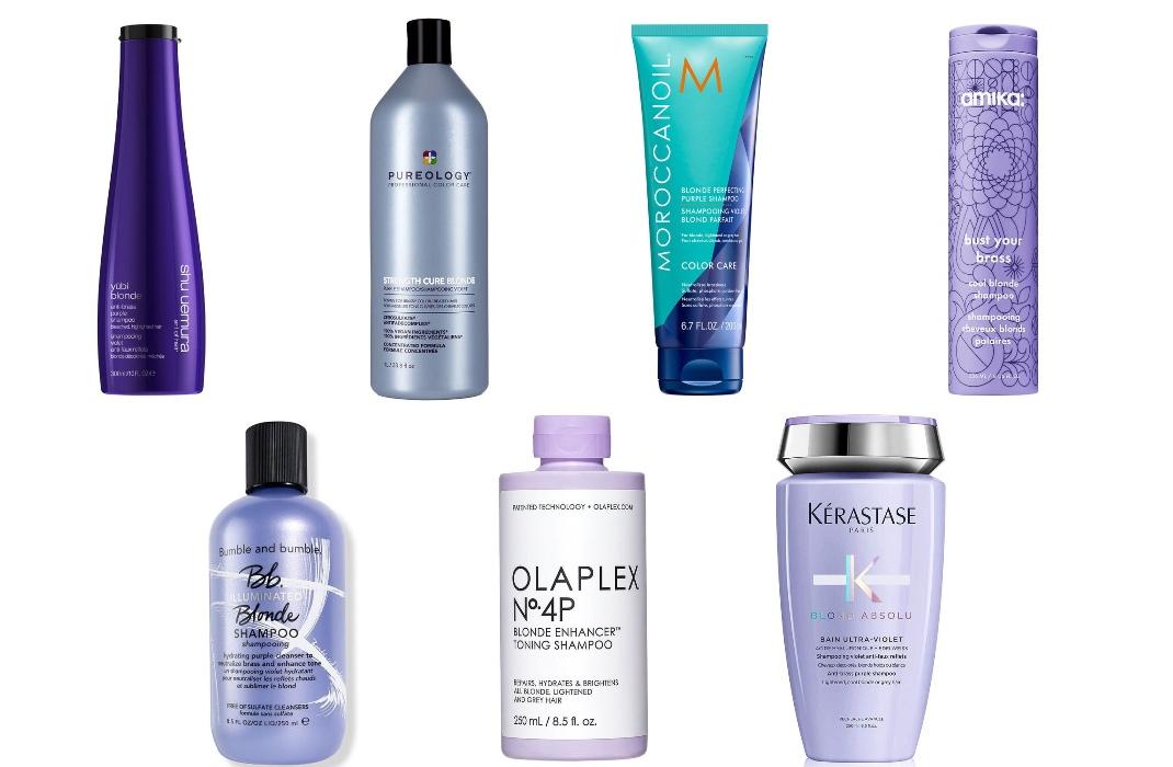 Shu Uemura Yūbi Blonde Anti-Brass Purple Shampoo for Blonde HairPureology Strength Cure Best Blonde Miracle FillerMoroccanoil Blonde Perfecting Purple ShampooOlaplex No.4P Blonde Enhancer Toning ShampooBb. Illuminated Blonde Purple ShampooOlaplex No.4P Blonde Enhancer Toning ShampooKérastase Blond Absolu Anti-Brass Purple Shampoo