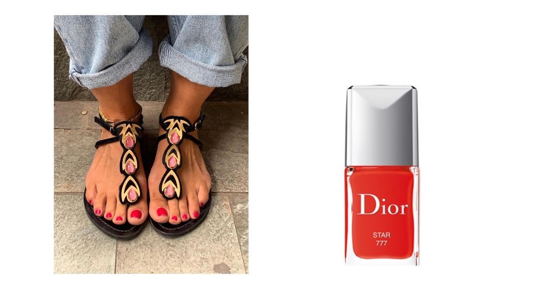 Photo: instagram @solangesandalsDior Nail Polish Star 777