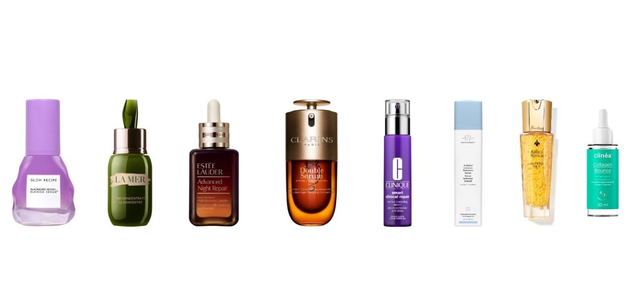 Glow Recipe, Blackberry Retinol - Ορός επαναφοράςLa Mer, The ConcentrateEstée Lauder, Advanced Night Repair - Synchronized Multi-Recovery ComplexClarins, Double Serum - ΑντιγήρανσηClinique, Smart Clinical Repair™ Wrinkle Correcting SerumDrunk Elephant, B-Hydra Intensive Hydration SerumGuerlain, Abeille Royale SerumClinea Collagen Bounce Αντιρυτιδικός &amp; Συσφικτικός Ορός