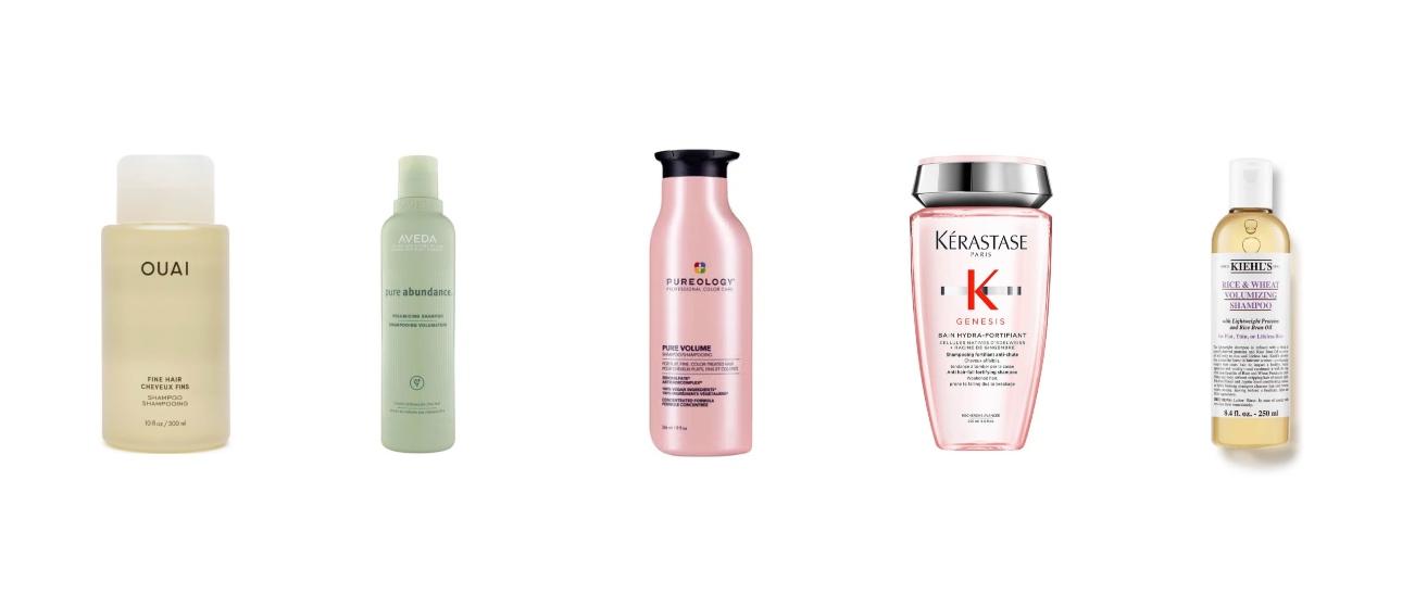 Kiehl's Rice and Wheat Volumizing ShampooOUAI, Fine Hair ShampooPUREOLOGY, Pure Volume ShampooKérastase Genesis Bain Hydra-Fortifiant ShampooAveda Pure Abundance Volumizing Shampoo