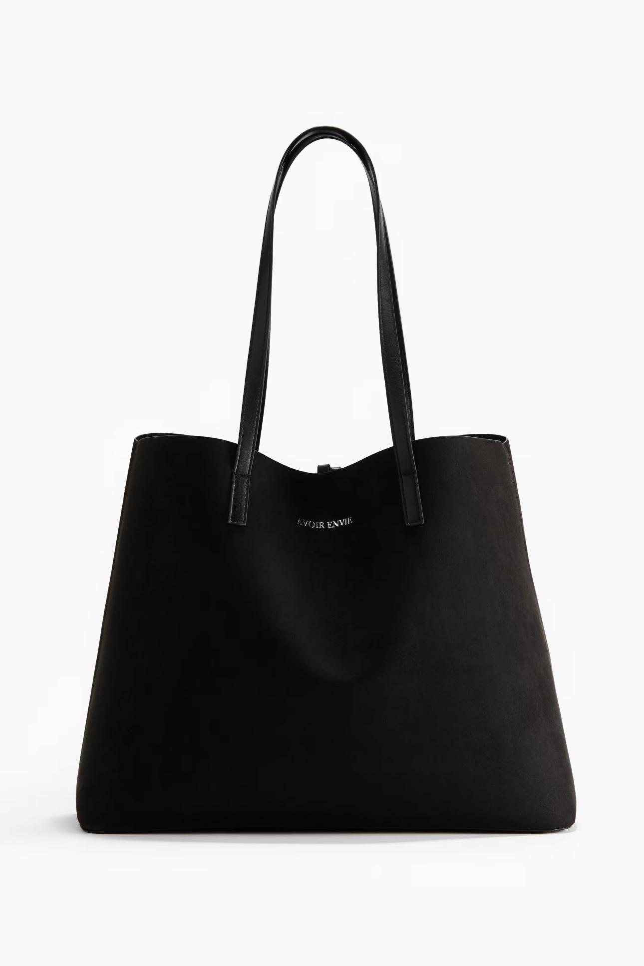 Μαύρη shopper bag