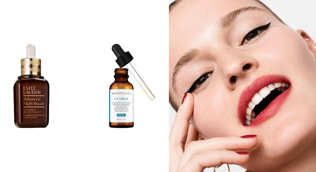 Photo: Instagram @glossierEstée Lauder, Advanced Night Repair Synchronized Recovery Complex&nbsp;με παλμιτική ρετινόλη, SkinCeuticals C E Ferulic