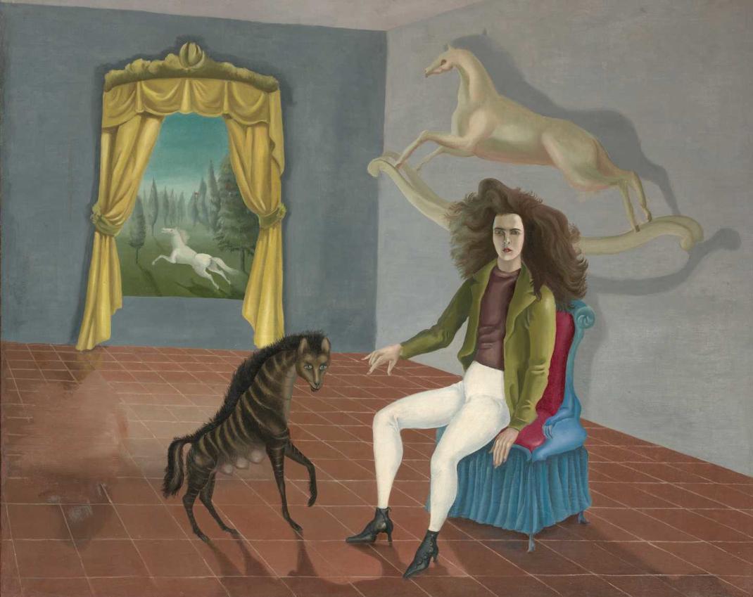 Leonora Carrington - Self-Portrait, Inn of the Dawn Horse (1937-38) /© 2023 Artists Rights Society (ARS), New York