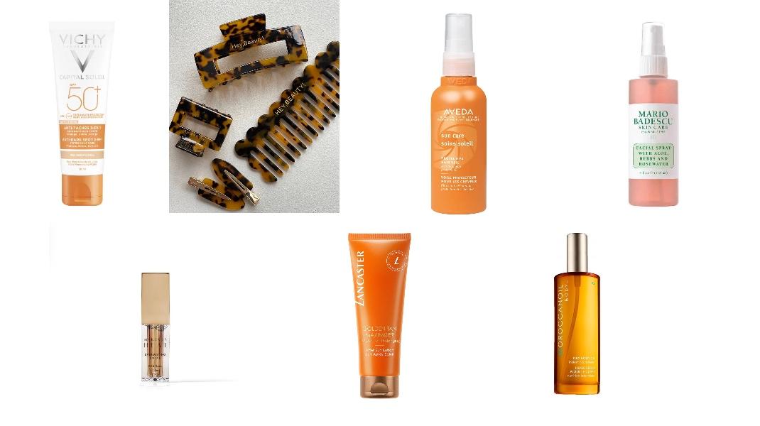 Vichy αντηλιακό με χρώμαHair clips για χαλαρά undos, Hey BeautyAveda αντηλιακό μαλλιώνFacial Water Mario BadescuLip Oil Mykonos HeatLancaster After Sun CreamDry Oil Moroccan Oil