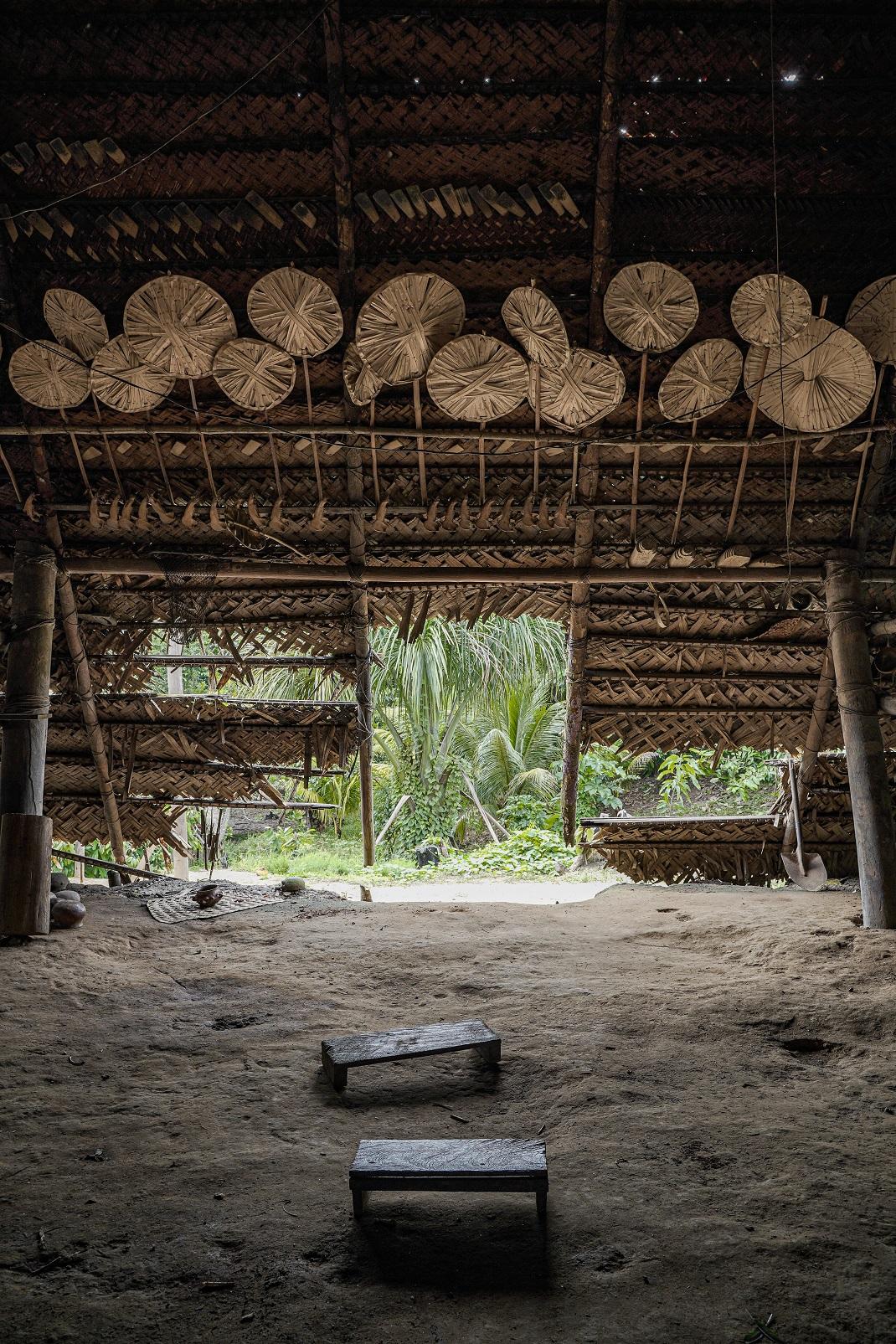 Interior of a Malloca Matis, Brazil Amazon forest