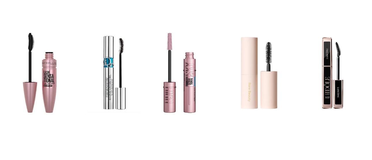 Maybelline New York Lash Sensational Waterproof MascaraDior Diorshow Iconic Overcurl Waterproof MascaraMaybelline Lash Sensational Sky High Waterproof MascaraRare Beauty, Perfect strokes universal - Voluminizing mascaraLancome, Idole Mascara