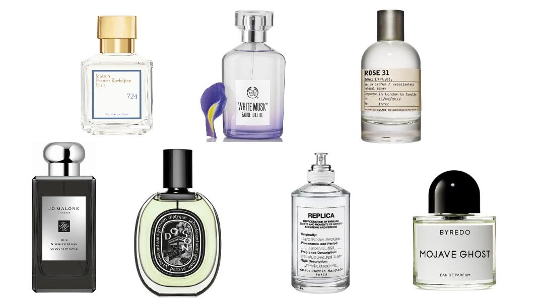 ﻿724 Maison Francis KurkdjianThe Body Shop White MuskLe Labo Rose 31Jo Malone Iris &amp; White MuskDiptyque Do SonMaison Margiela Replica Lazy Sunday MorningByredo Mojave Ghost