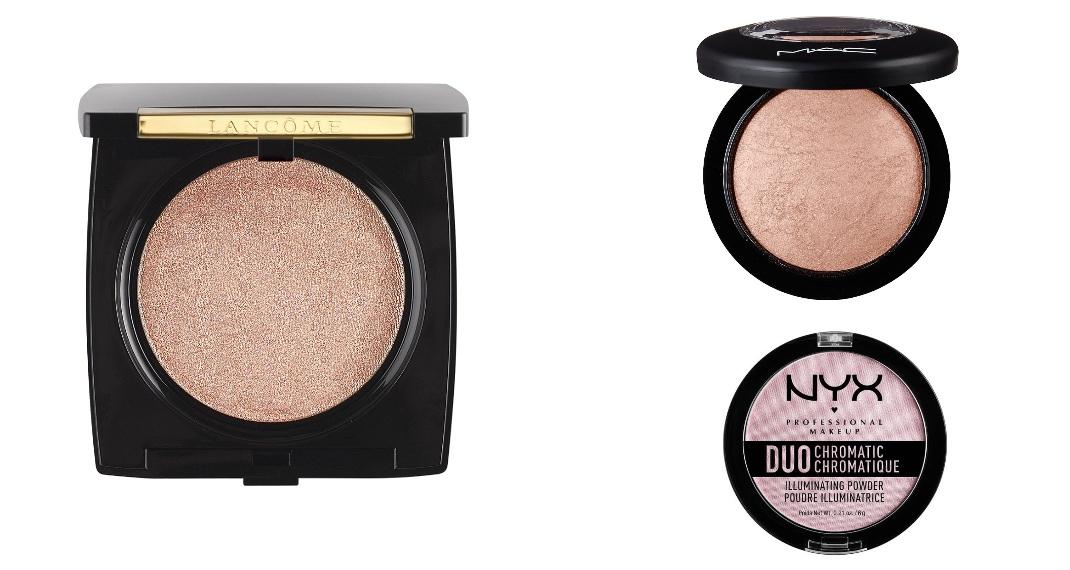 Lancôme Dual Finish Multi-tasking Illuminating HighlighterM·A·C Mineralize Skinfinish Highlight Face Powder, Duo Chromatic Illuminating Powder