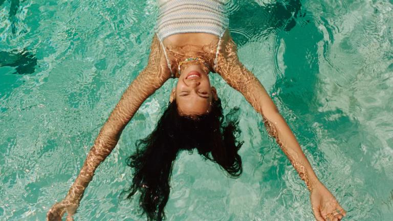 Girl on the pool 